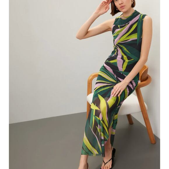 Donna Morgan Dresses & Skirts - Donna Morgan Green Mesh Maxi Dress SIZE 10 Resort Abstract Bodycon Designer $138